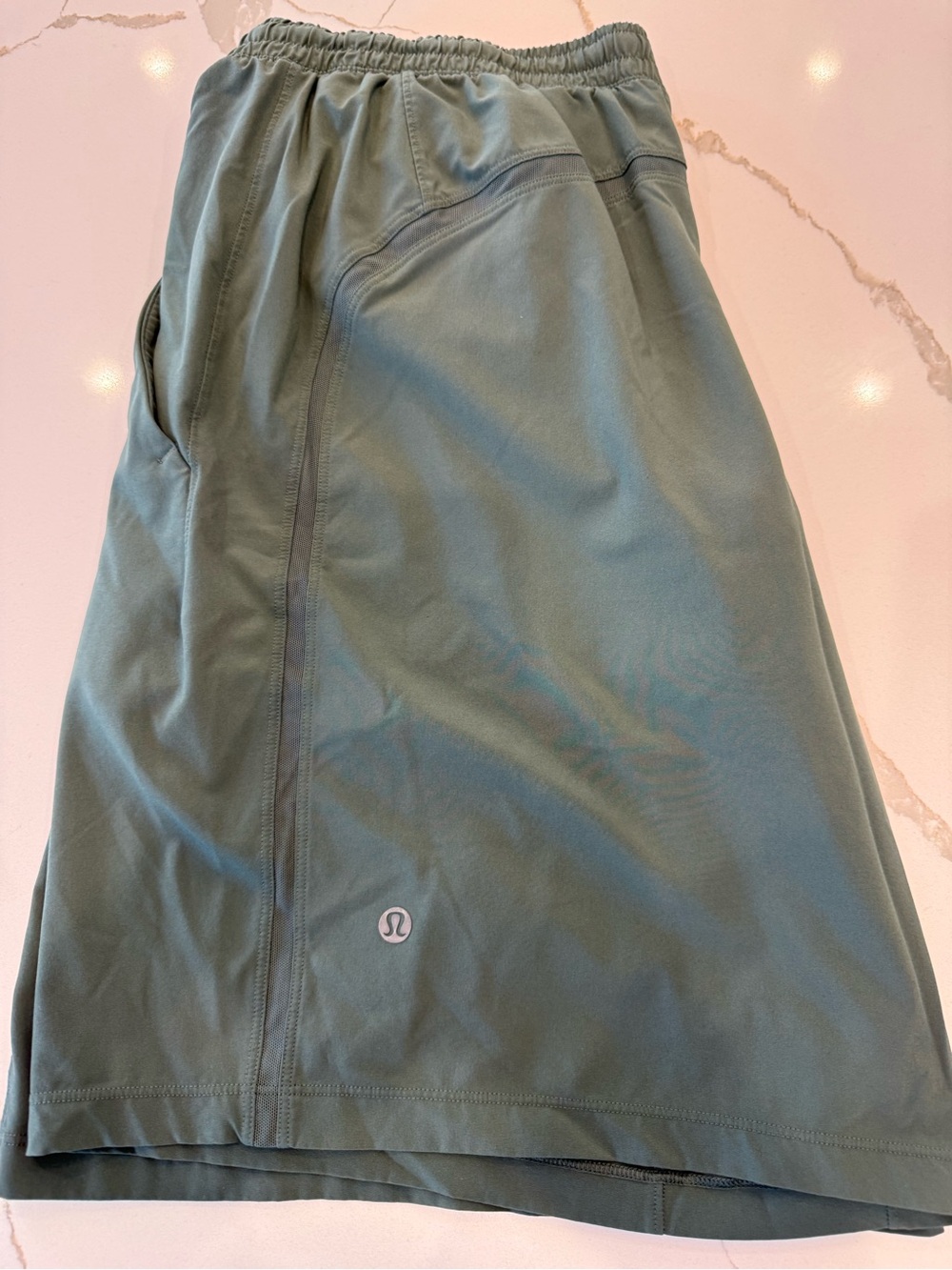 Large lululemon Pace Breaker Athletic Shorts — Green 9” lightly worn